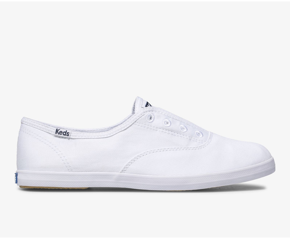 Slip Ons Keds Mujer Blancas - Chillax Basics - 921-VMEXWZ